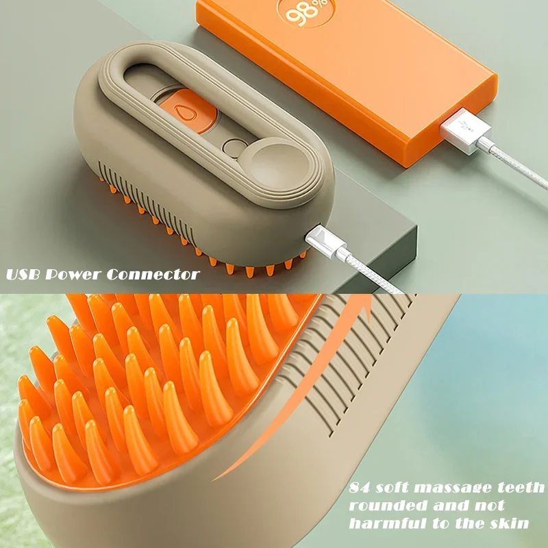 Spray & Groom Brush V2. 3 in 1 cat Brush with one button ease - Image 6